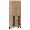 Image de Vidaxl haut armoire 2 pc chêne artisanal 69,5 x 34 x 180 cm