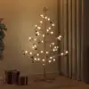 Image de Arbre De Noël En Bois Marron 125 Cm Bois De Pin Massif Vidaxl