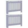 Image de Cache-radiateur moderne - vidaXL - Gris - Bois dingénierie - 112x19x81.5 cm - Finition laquée - Résistant à leau