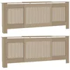 Image de Cache-radiateur en bois dingénierie - vidaXL - 205x20.5x81.5 cm - Marron - Finition brillante - Résistant à leau