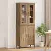 Image de Haut Armoire Chêne Artisanal 69,5 X 34 X 180 Cm Vidaxl