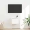 Image de Meuble Tv Mural Blanc 39 X 31 X 29,5 Cm Bois D'ingénierie Vidaxl
