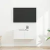 Image de Meuble Tv Mural 2 Pcs Blanc 39 X 31 X 29,5 Cm Bois D'ingénierie Vidaxl