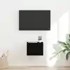 Image de Meuble Tv Mural Noir 39 X 31 X 29,5 Cm Bois D'ingénierie Vidaxl