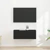Image de Meuble Tv Mural 2 Pcs Noir 39 X 31 X 29,5 Cm Bois D'ingénierie Vidaxl