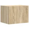 Image de Meuble TV mural moderne - vidaXL - Sonoma - Bois dingénierie - 39x31x295 cm - 1 porte à charnière pivotante