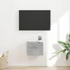 Image de Meuble Tv Mural Béton 39 X 31 X 29,5 Cm Bois D'ingénierie Vidaxl