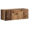 Image de Vidaxl meuble tv mural 2 pc bois ancien bois d'ingénierie