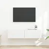 Image de Meuble Tv Mural 2 Pcs Blanc 60 X 31 X 29,5 Cm Bois D'ingénierie Vidaxl