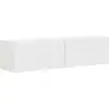 Image de Vidaxl meuble tv mural 2 pc blanc bois d'ingénierie