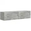 Image de Vidaxl meuble tv mural 2 pc béton bois d'ingénierie