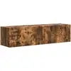 Image de Vidaxl meuble tv mural 2 pc chêne fumé bois d'ingénierie