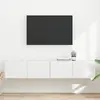Image de Meuble Tv Mural Montage Mural 2 Pcs Blanc 78,5 X 31 X 29,5 Cm Vidaxl