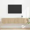Image de Meuble Tv Mural Montage Mural 2 Pcs Sonoma 78,5 X 31 X 29,5 Cm Vidaxl
