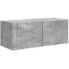 Image de Meuble TV mural moderne - vidaXL - Béton - Bois dingénierie - 785x31x295 cm - 1 porte pivotante à 90°