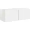 Image de Vidaxl meuble tv mural 78,5 x 31 x 29,5 cm blanc brillant