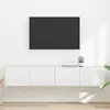 Image de Meuble Tv Mural 2 Pcs Blanc Brillant 78,5 X 31 X 29,5 Cm Vidaxl