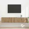 Image de Meuble Tv Mural 2 Pcs Chêne Artisan 78,5 X 31 X 29,5 Cm Vidaxl