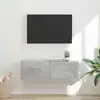 Image de Meuble Tv Mural Béton 98 X 31 X 29,5 Cm Bois D'ingénierie Vidaxl