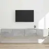 Image de Meuble Tv Mural 2 Pcs Béton 98 X 31 X 29,5 Cm Bois D'ingénierie Vidaxl