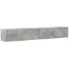 Image de Vidaxl meuble tv mural 2 pcs béton 98 x 31 x 29,5 cm bois d'ingénierie