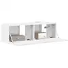 Image de Vidaxl meuble tv mural montage mural blanc brillant 98 x 31 x 29,5 cm