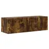 Image de Vidaxl meuble tv mural chêne fumé 98 x 31 x 29,5 cm bois d'ingénierie