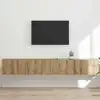 Image de Meuble Tv Mural 2 Pc Chêne Artisan Bois D'ingénierie Vidaxl