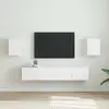 Image de Meuble Tv Mural 2 Pcs Blanc 30 X 31 X 40 Cm Bois D'ingénierie Vidaxl