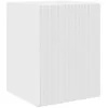 Image de Meuble TV mural - vidaXL - Blanc brillant - Bois dingénierie - 30x31x40 cm - Porte pivotante à 90° - Étagère intégrée