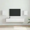 Image de Meuble Tv Mural 2 Pcs Blanc Brillant 30 X 31 X 40 Cm Vidaxl