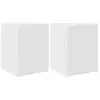 Image de Vidaxl meuble tv mural 2 pc blanc brillant bois d'ingénierie
