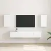 Image de Meuble Tv Mural 2 Pcs Blanc 30 X 31 X 60 Cm Bois D'ingénierie Vidaxl
