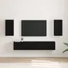 Image de Meuble Tv Mural 2 Pcs Noir 30 X 31 X 60 Cm Bois D'ingénierie Vidaxl