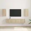 Image de Meuble Tv Mural 2 Pcs Sonoma 30 X 31 X 60 Cm Bois D'ingénierie Vidaxl