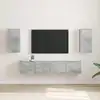 Image de Meuble Tv Mural 2 Pcs Béton 30 X 31 X 60 Cm Bois D'ingénierie Vidaxl