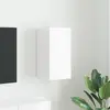 Image de Meuble Tv Mural Montage Mural Blanc Brillant 30 X 31 X 60 Cm Vidaxl