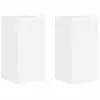 Image de Vidaxl meuble tv mural 2 pc blanc brillant bois d'ingénierie