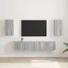 Image de Meuble Tv Mural Montage Mural 2 Pcs Gris Sonoma 30 X 31 X 60 Cm Vidaxl