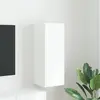 Image de Meuble Tv Mural Blanc 30 X 31 X 80 Cm Bois D'ingénierie Vidaxl