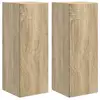 Image de Vidaxl meuble tv mural 2 pc sonoma bois d'ingénierie