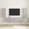 Image de Meuble Tv Mural 2 Pcs Béton 30 X 31 X 80 Cm Bois D'ingénierie Vidaxl