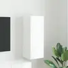 Image de Meuble Tv Mural Montage Mural Blanc Brillant 30 X 31 X 80 Cm Vidaxl