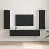 Image de Meuble Tv Mural 2 Pcs Noir 30 X 31 X 100 Cm Bois D'ingénierie Vidaxl
