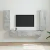 Image de Meuble Tv Mural 2 Pcs Béton 30 X 31 X 100 Cm Bois D'ingénierie Vidaxl