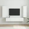 Image de Meuble Tv Mural 2 Pcs Blanc Brillant 30 X 31 X 100 Cm Vidaxl