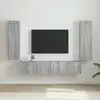 Image de Meuble Tv Mural 2 Pcs Gris Sonoma 30 X 31 X 100 Cm Vidaxl