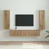 Image de Meuble Tv Mural 2 Pcs Chêne Artisan 30 X 31 X 100 Cm Vidaxl