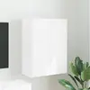 Image de Meuble Tv Mural Blanc 59,5 X 31 X 80 Cm Bois D'ingénierie Vidaxl