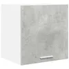Image de Armoire suspendue de cuisine - vidaXL - Gris béton et blanc - Bois dingénierie - 40x31x40 cm - Rangement spacieux